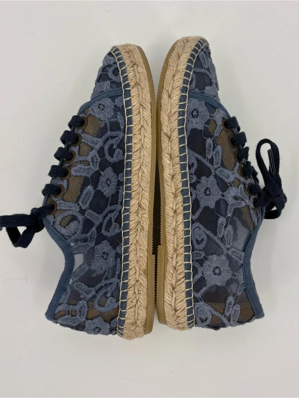 Toni Pons Far Espadrille Lace Sneaker in Blue Women’s Size 37 / 6.5